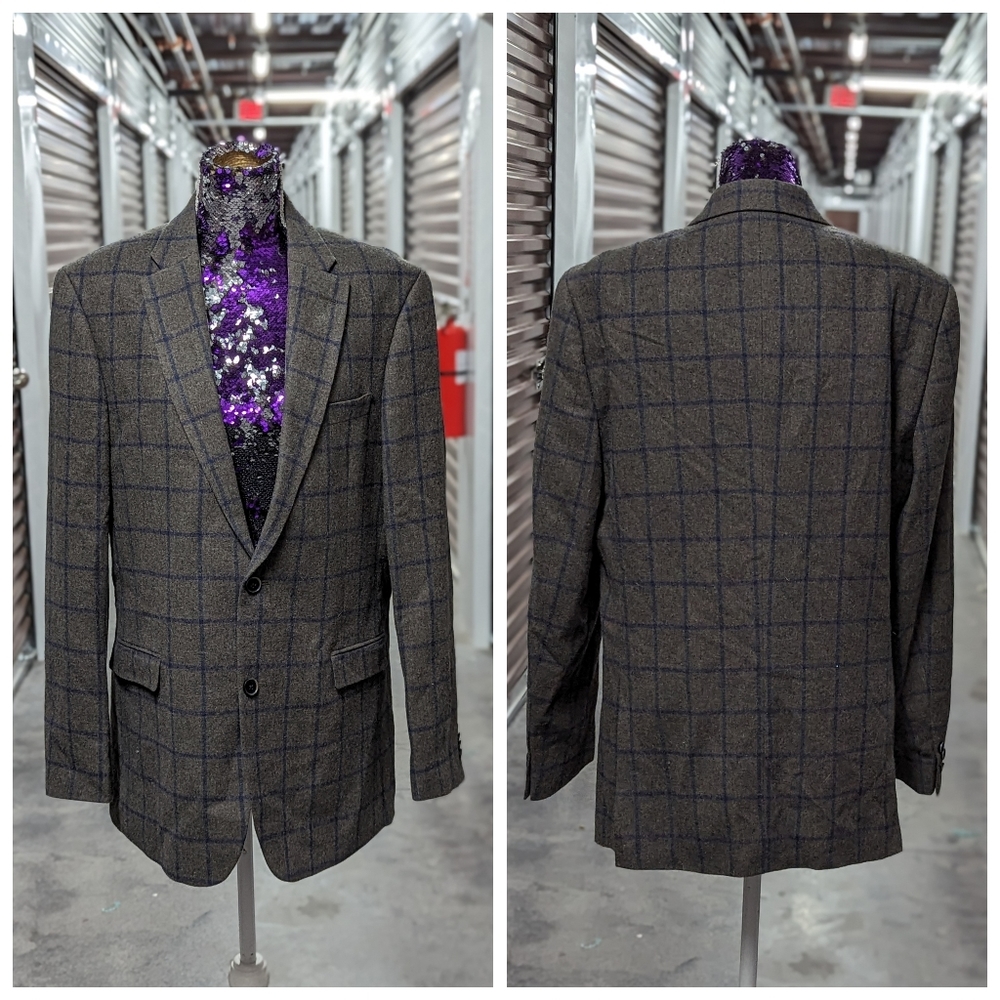 Tommy Hilfiger Men's Size 42L Gray Wool Blend Blazer